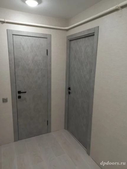 Дверь межкомнатная серая Геометрия S15