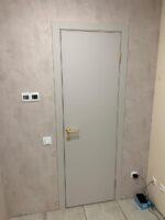 Гладкие серые межкомнатные двери К1 Афтора (1)