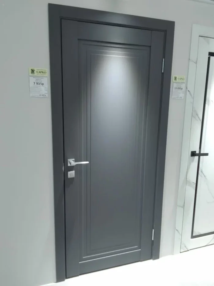 R12 графит 2 Двери межкомнатные R12 Сарко