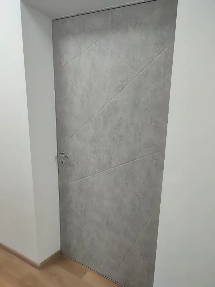 Дверь Афтора Массив D5 Геометрия Серая — изображение 3