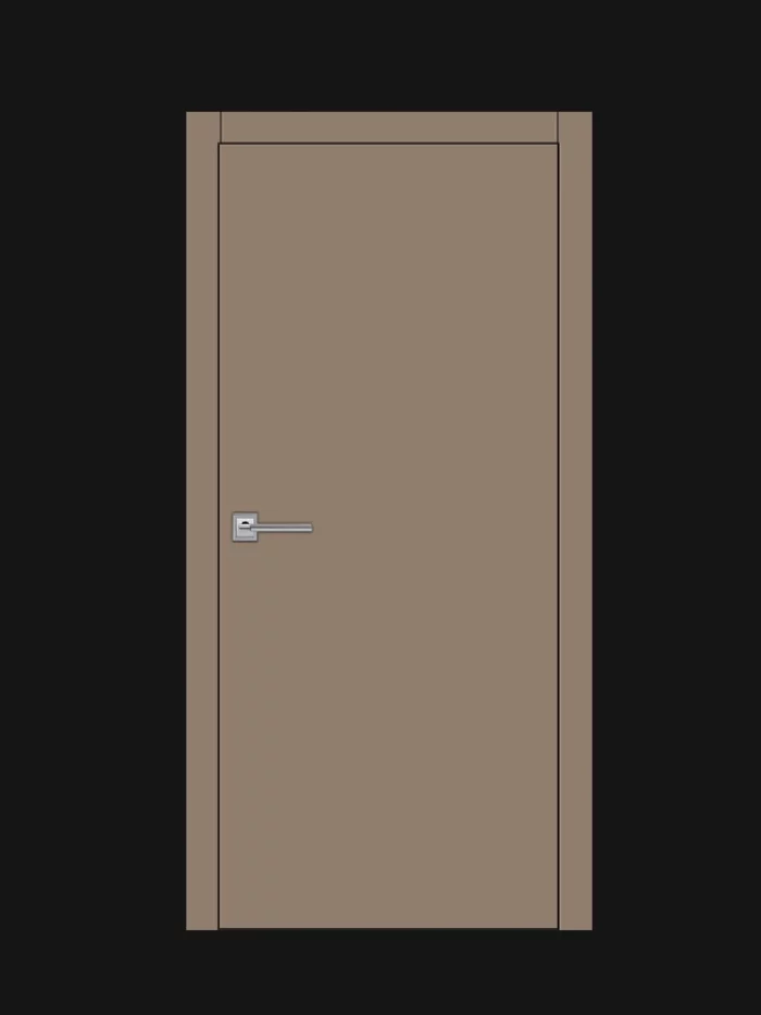 Дверь межкомнатная гладкая R1 Мокко Софт Карда