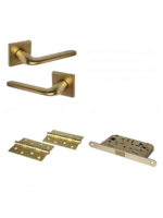 Полный комплект золотой фурнитуры для межкомнатной двери Люксембург